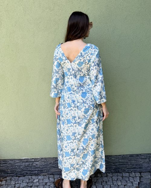 Vintage jedwabna sukienka 70s XS