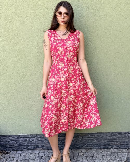 Vintage sukienka w kwiaty XL