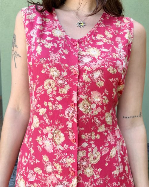 Vintage sukienka w kwiaty XL
