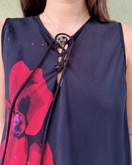 Wiskozowy asymetryczny top Desigual XL...