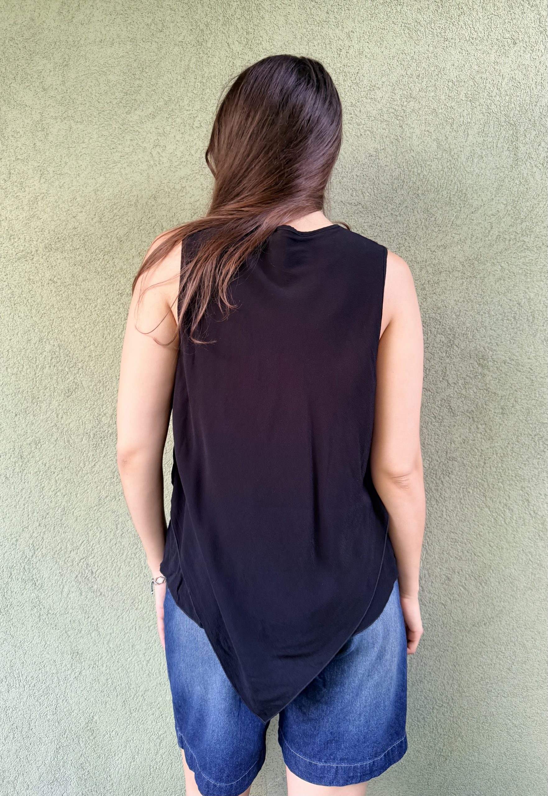 Wiskozowy asymetryczny top Desigual XL - obrazek 3