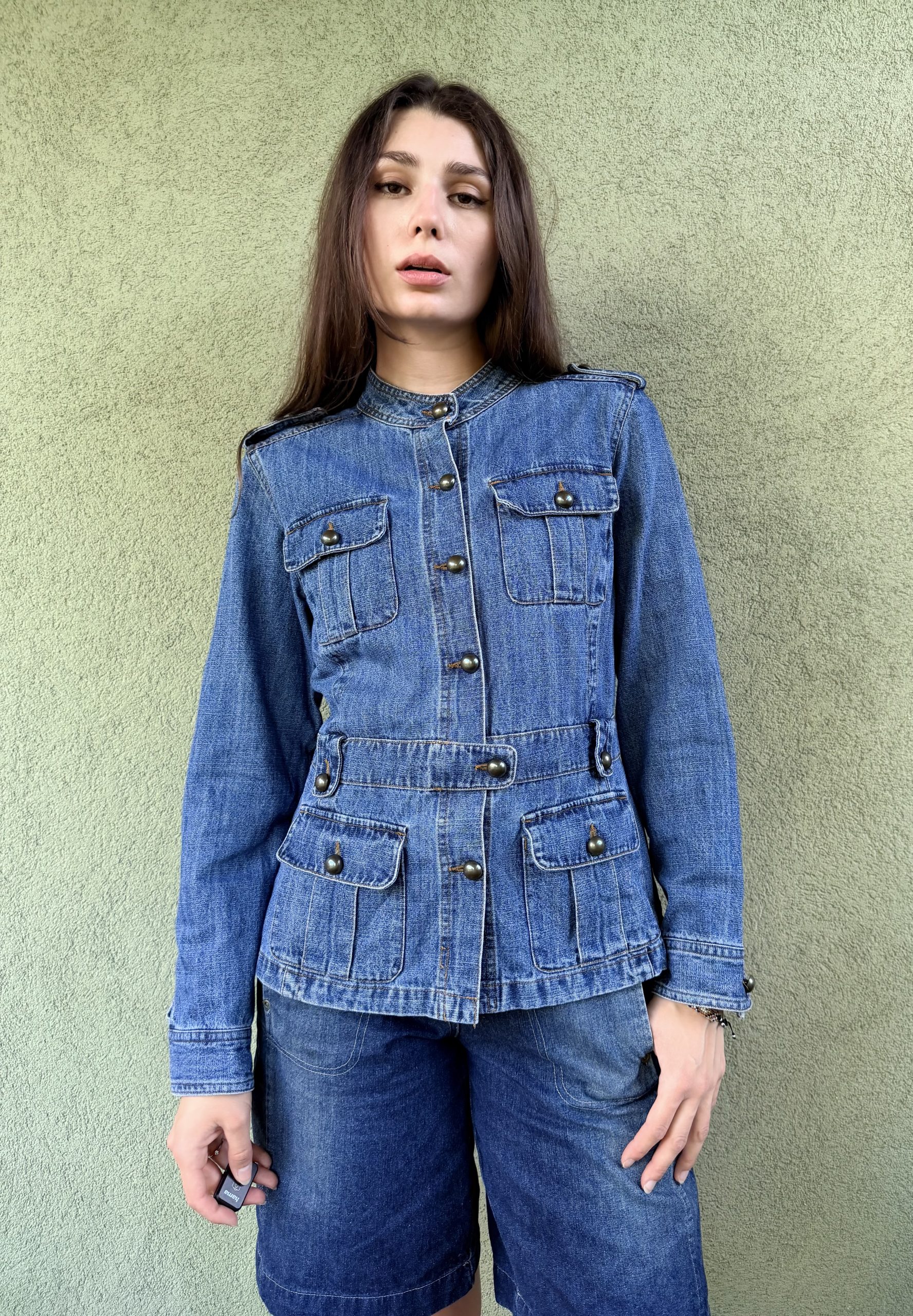 Vintage bawełniana kurtka jeansowa M/L - obrazek 9