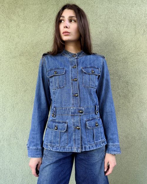 Vintage bawełniana kurtka jeansowa M/L