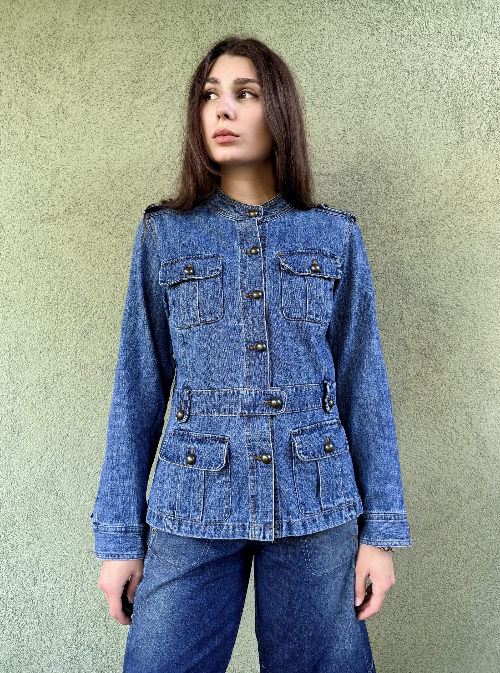Vintage bawełniana kurtka jeansowa M/L