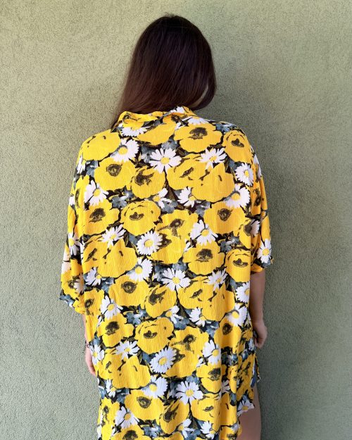 Vintage wiskozowa koszula w kwiaty XXXL...
