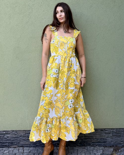 Ręcznie szyta sukienka w jabłka XS