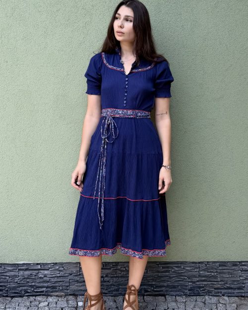 Vintage 70s/80s sukienka w stylu prairie XS