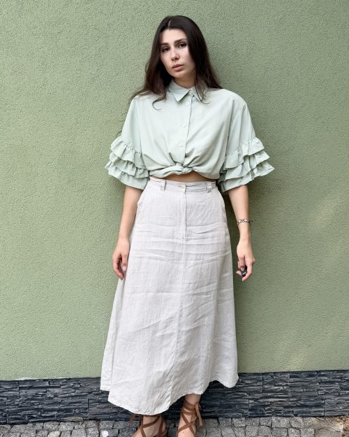 Vintage lniana spódnica Benetton S