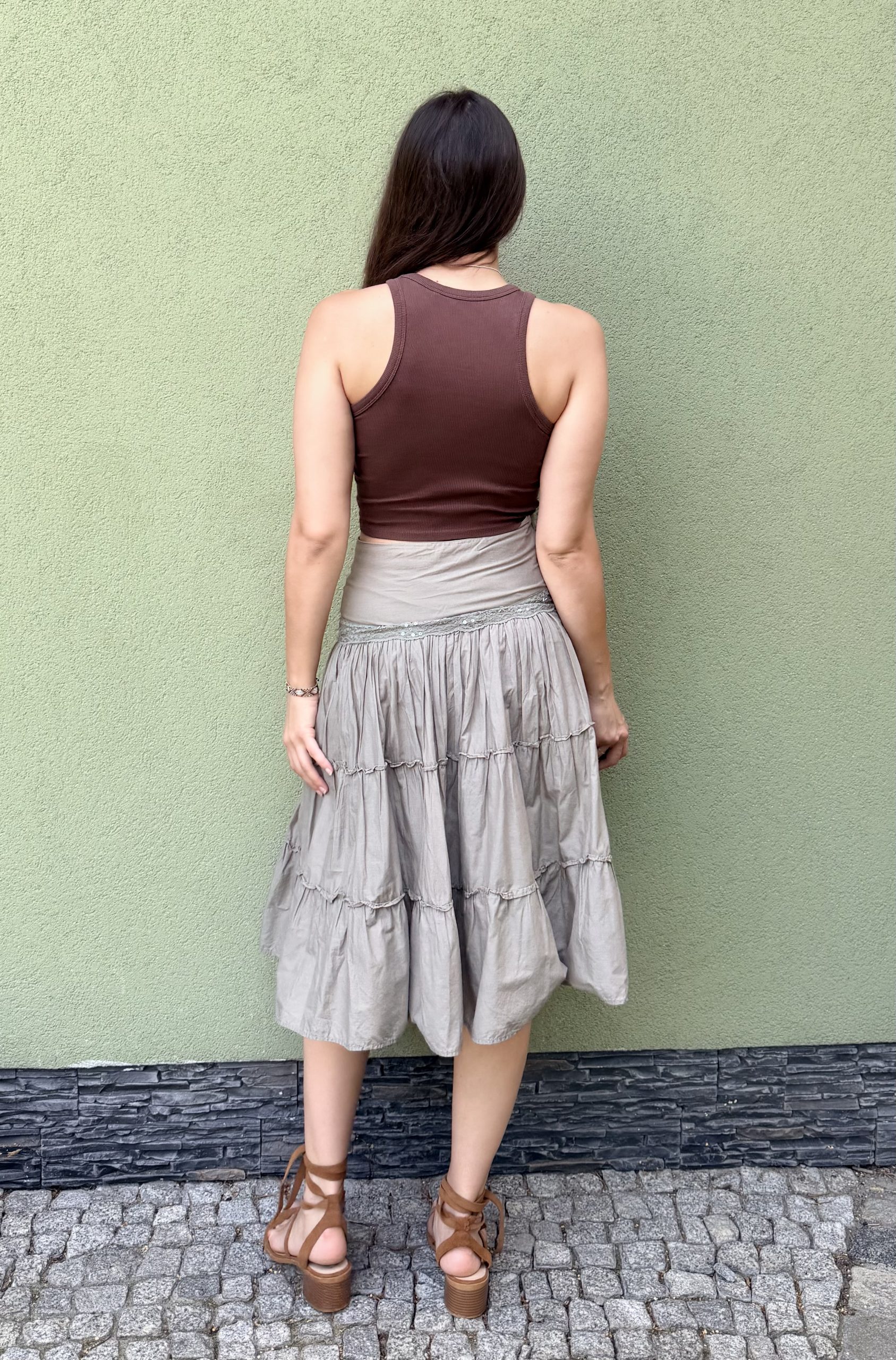 Vintage bawełniana spódnica XS - obrazek 2