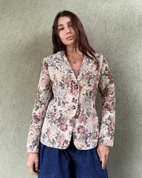 Vintage gobelinowa marynarka L