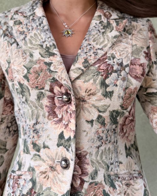 Vintage gobelinowa marynarka L