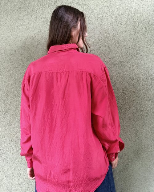 Vintage jedwabna koszula L/XL