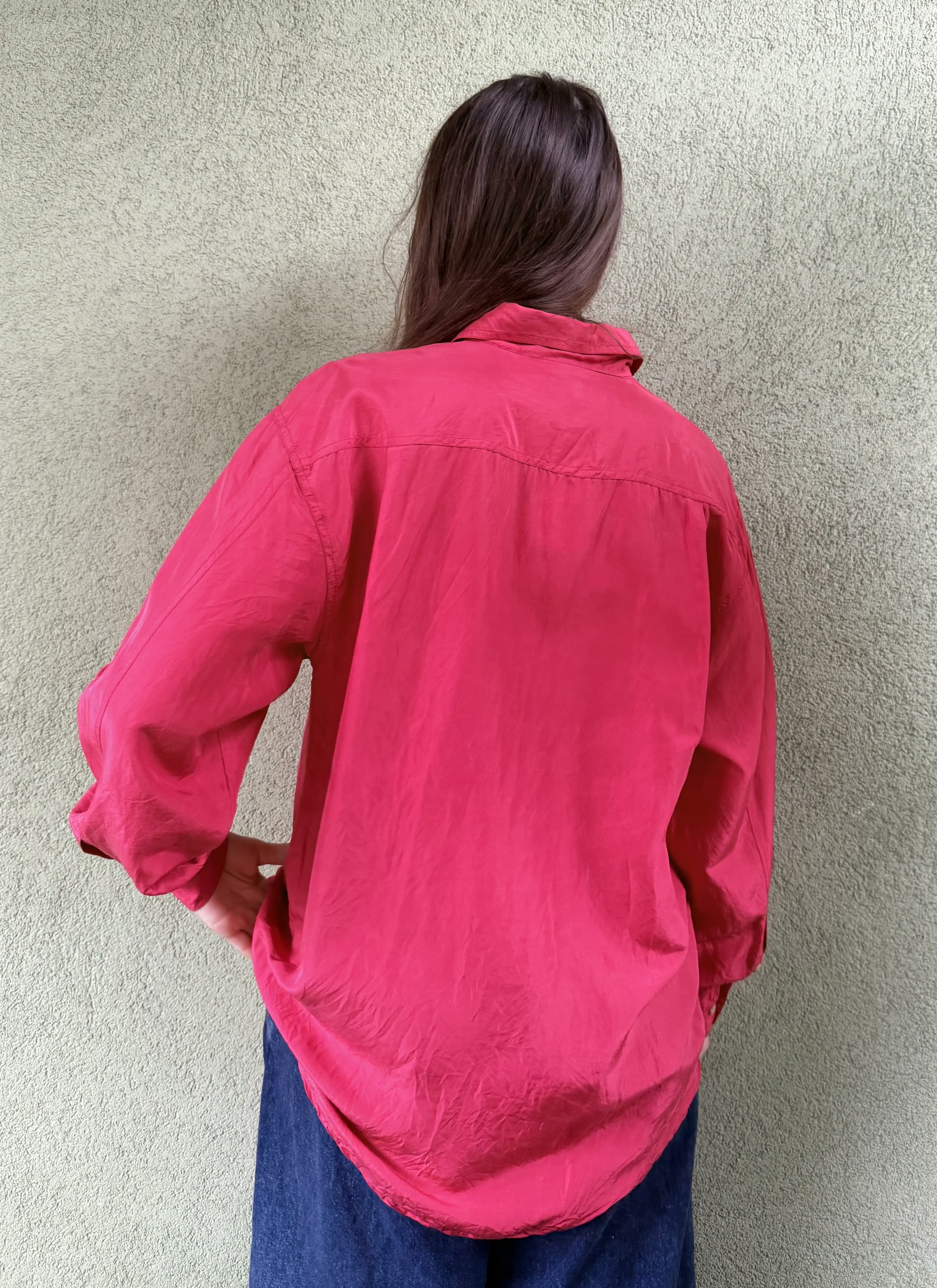 Vintage jedwabna koszula L/XL - obrazek 5