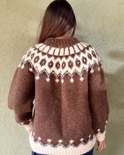 Vintage wełniany gruby sweter M