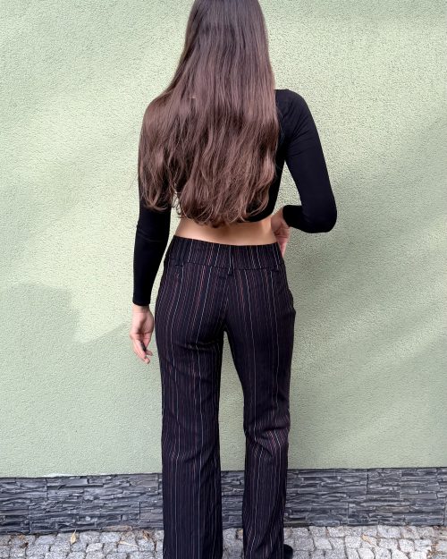 Vintage wiskozowe spodnie w paski L