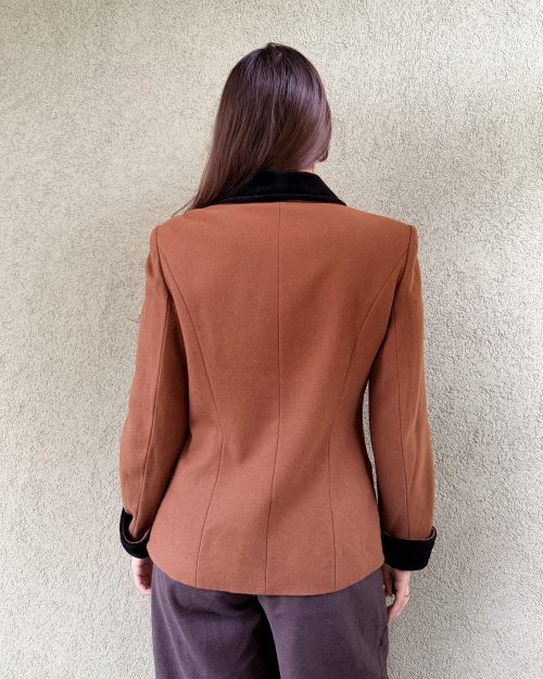 Vintage wełniany płaszcz dwurzędowy Guy Laroche M