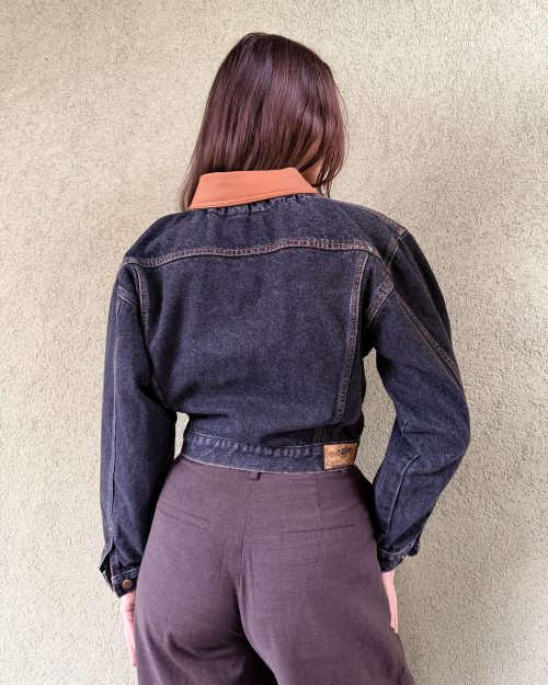 Vintage krótka jeansowa kurtka S