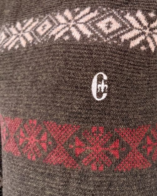 Vintage wełniany sweter we wzory S