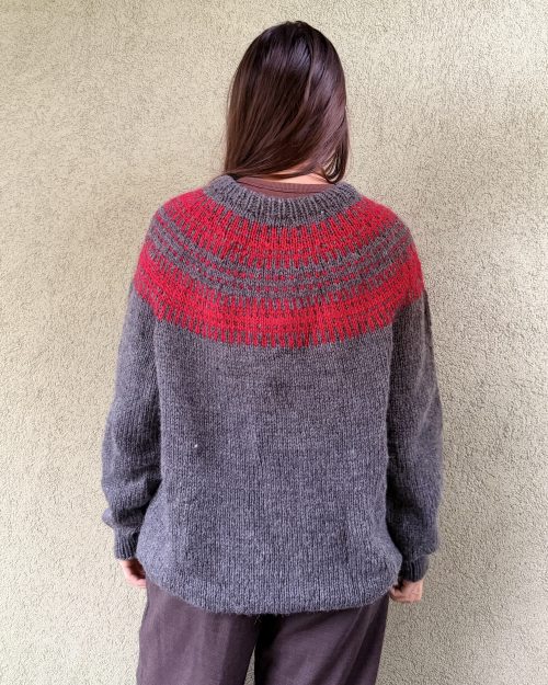 Vintage wełniany norweski sweter XL