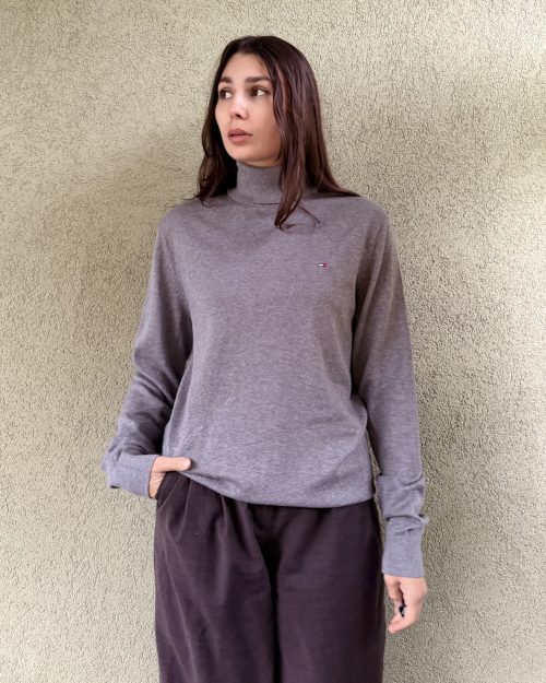 Bawełniany golf z domieszką jedwabiu Tommy Hilfiger M