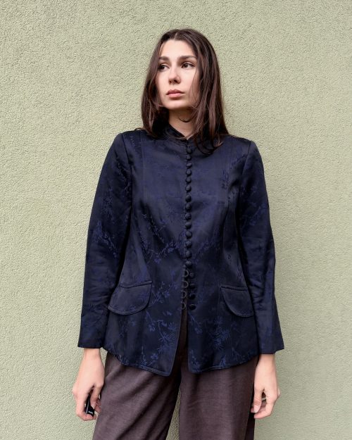 Vintage marynarka w kwiaty wiskoza & acetat M/L